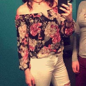 Off the shoulder floral top
